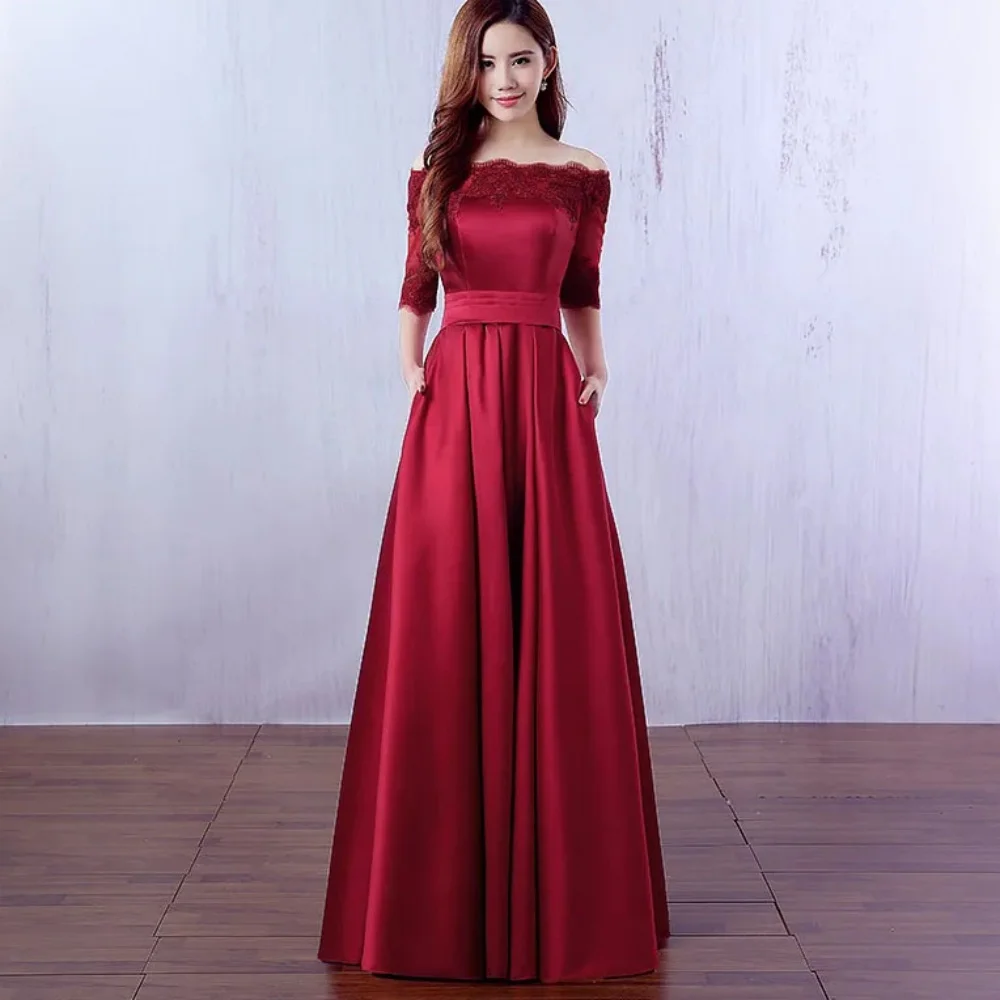 Elegant Simple Party Gowns Customized Lace Strapless Evening Gown A Line Off Shoulder New Prom Dresses Vestidos De Novia
Elegant Simple Party Gowns Customized Lace Strapless Evening Gown A Line Off Shoulder New Prom Dresses Vestidos De Novia