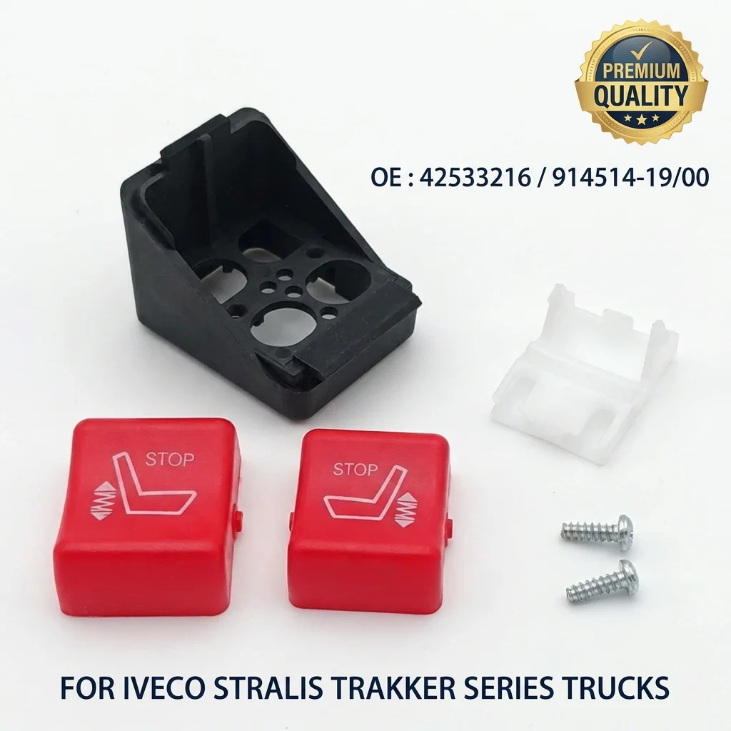 42533216 914514-19/00 Truck Seat Adjustment Button Kit for IVECO Stralis Trakker for ISRI 6860 Seat Shock Control Button
42533216 914514-19/00 Truck Seat Adjustment Button Kit for IVECO Stralis Trakker for ISRI 6860 Seat Shock Control Button