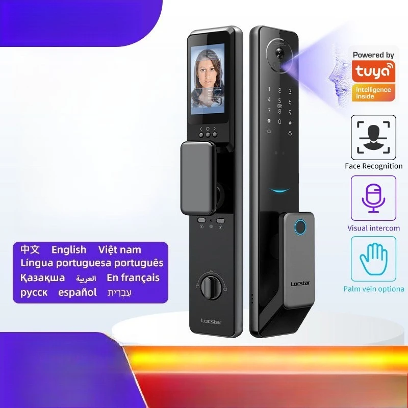 3D Facial Recognition Smart Door Lock Home Monitoring Automatic Electronic Password Lock Graffiti Fingerprint Lock
3D Facial Recognition Smart Door Lock Home Monitoring Automatic Electronic Password Lock Graffiti Fingerprint Lock