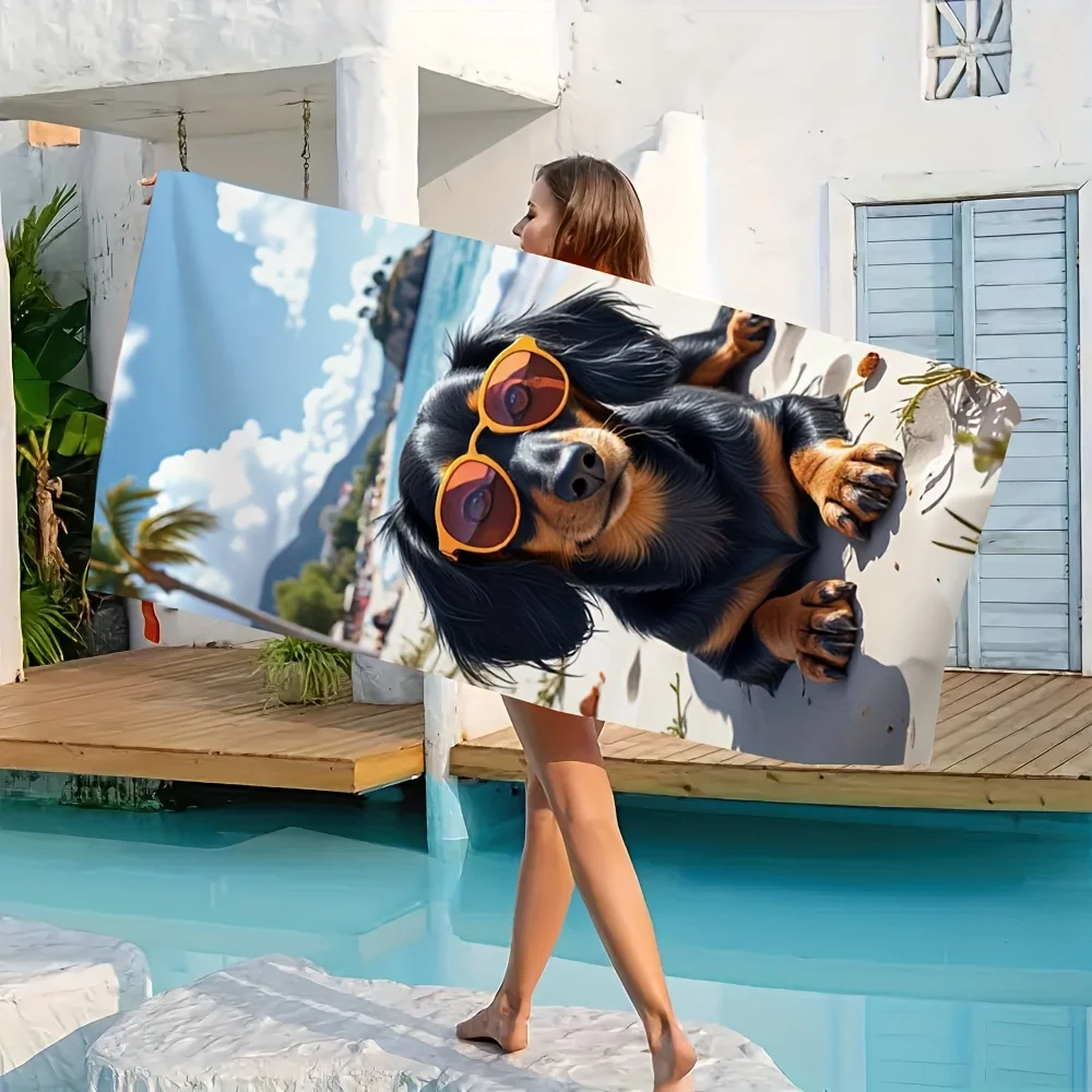 Cute Dachshund Dog Microfiber Beach Towel 2D Flat Printed Sandproof Waterproof Bath Towel Large Pool Blanket Summer Vacation
Cute Dachshund Dog Microfiber Beach Towel 2D Flat Printed Sandproof Waterproof Bath Towel Large Pool Blanket Summer Vacation