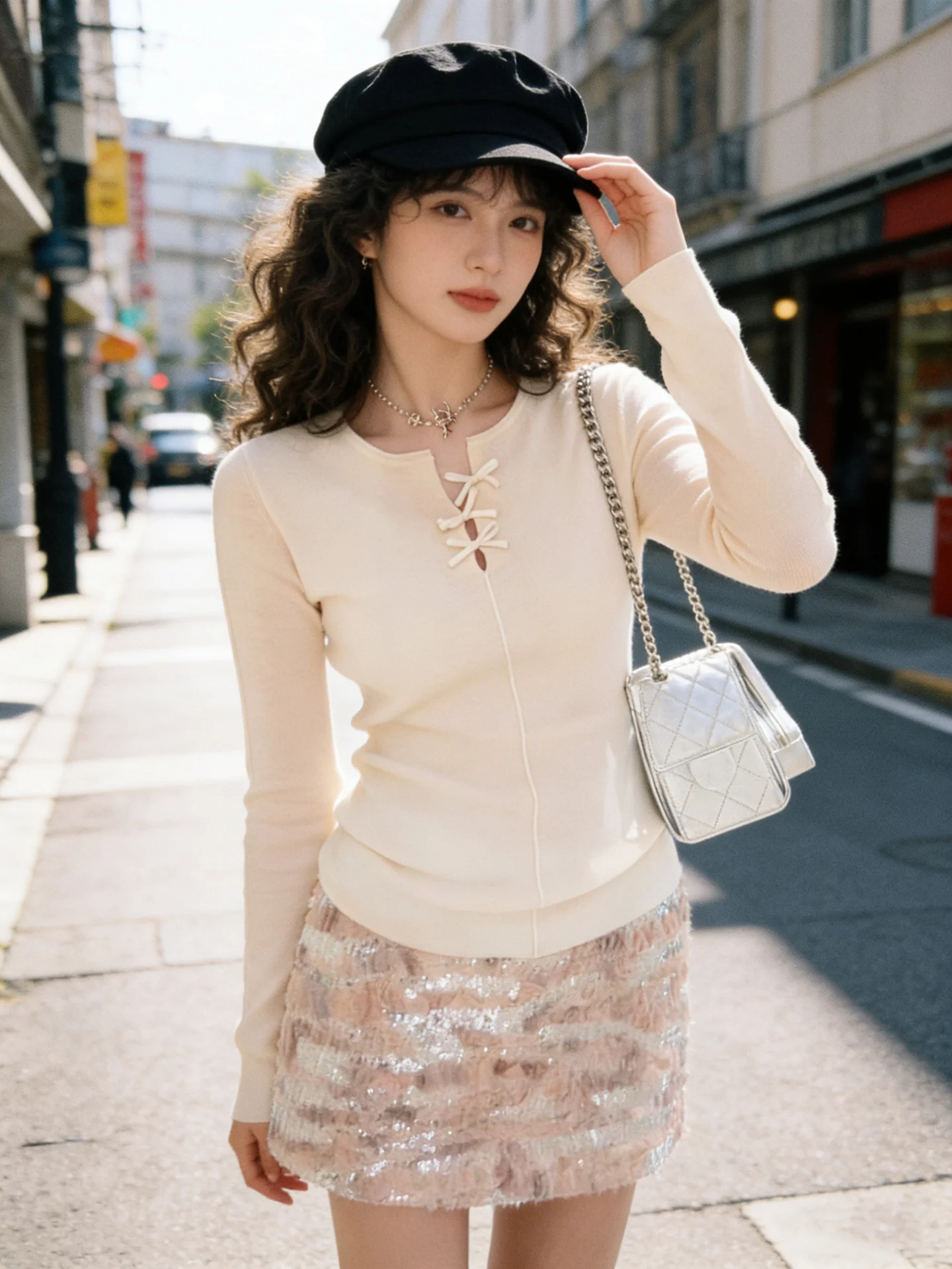 Spring Autumn Women's Knitted V-neck Knot A-line Skirt Set Fashionable Romantic Design Long Sleeve High Waist
Spring Autumn Women's Knitted V-neck Knot A-line Skirt Set Fashionable Romantic Design Long Sleeve High Waist