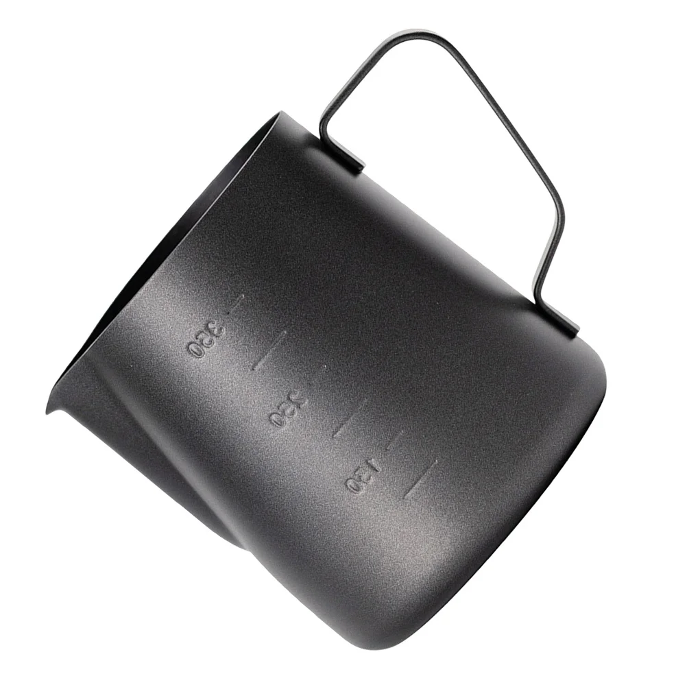 Durable Engraved Scale Milk Frothing Jug Elegant Look Multifunctional Coffee Frothing Cup for Use Milk Frother Cup
Durable Engraved Scale Milk Frothing Jug Elegant Look Multifunctional Coffee Frothing Cup for Use Milk Frother Cup