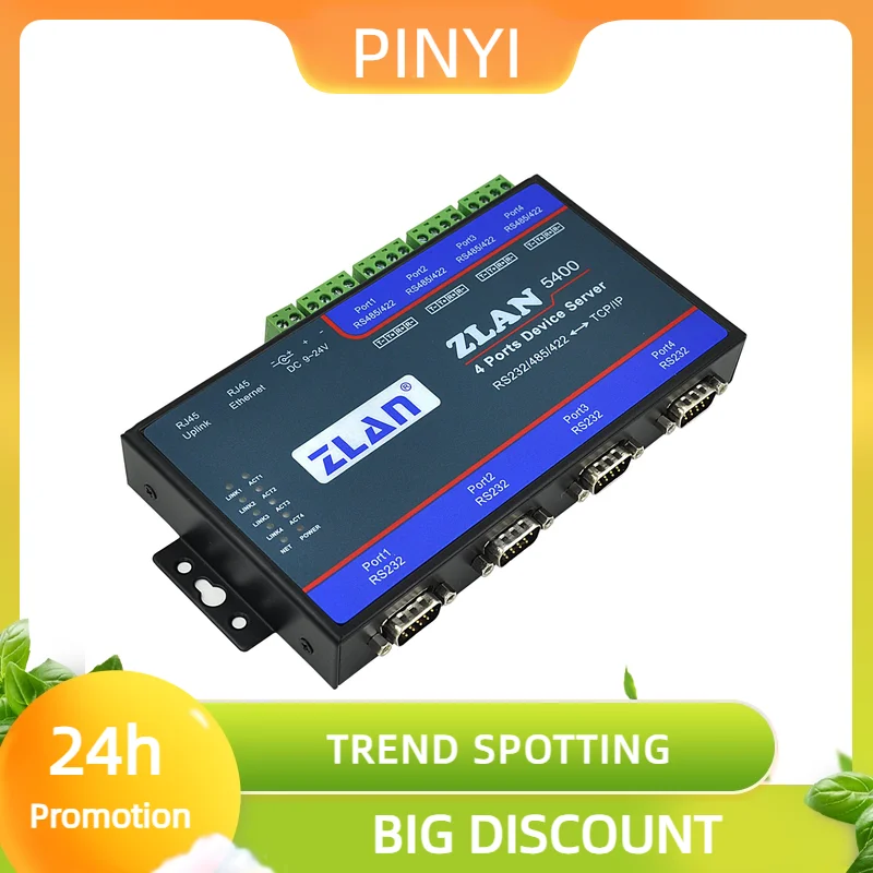 Акция ZLAN5440 4 порта RS232 485 422 в Ethernet TCP IP RJ45 Modbus RTU в TCP Конвертер шлюза Сервер последовательных устройств
Акция ZLAN5440 4 порта RS232 485 422 в Ethernet TCP IP RJ45 Modbus RTU в TCP Конвертер шлюза Сервер последовательных устройств