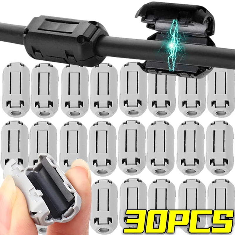 Noise Filter Magnetic Clip Ferrite Core Noise Suppressor Filter Ring Cable Clamp Wire Interference Clip for Powerline Power Cord
Noise Filter Magnetic Clip Ferrite Core Noise Suppressor Filter Ring Cable Clamp Wire Interference Clip for Powerline Power Cord