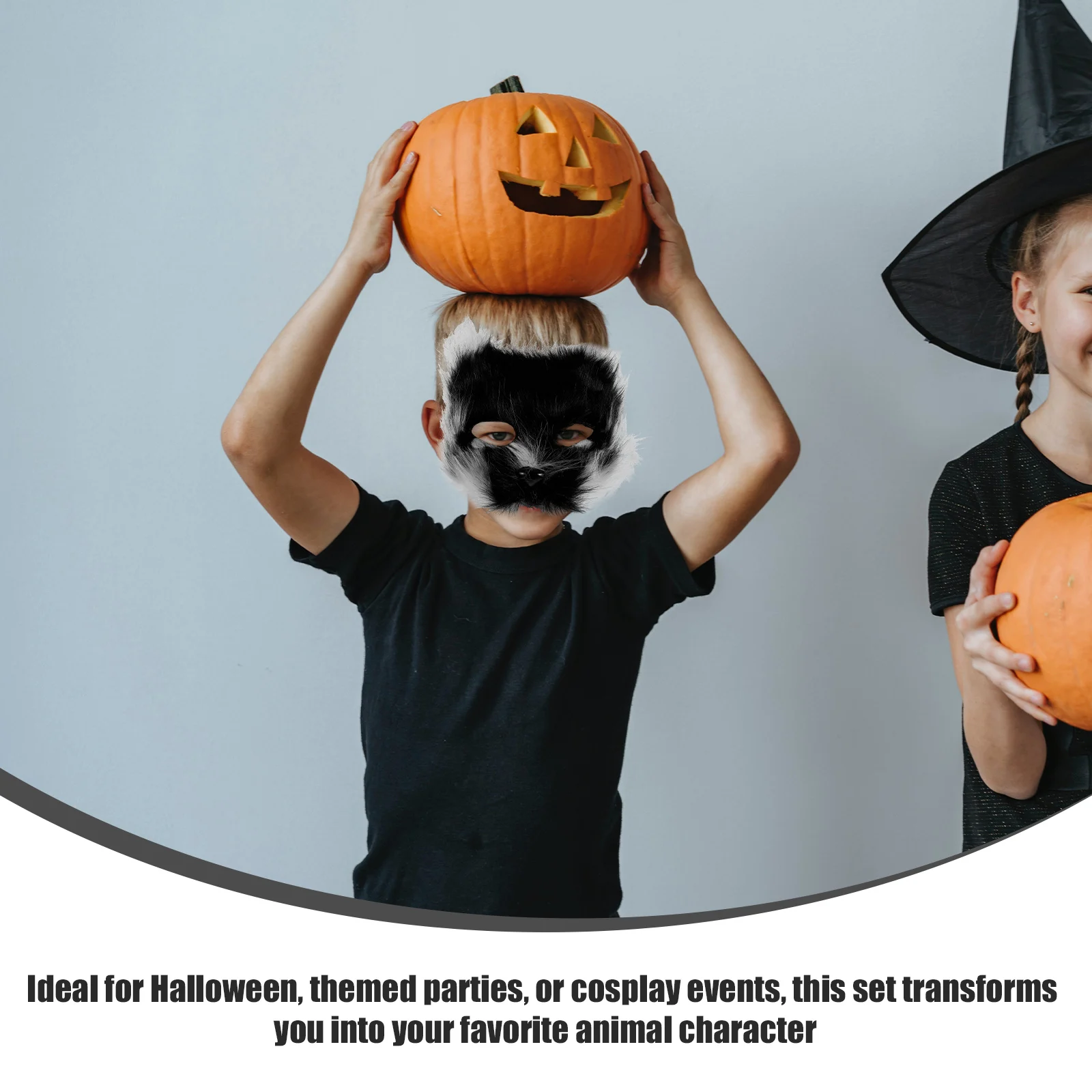 Faux Animal Half Face Masks Black White Cat Tail Decorative Kids Birthday Costumes Fancy Dress Cosplay Prop
Faux Animal Half Face Masks Black White Cat Tail Decorative Kids Birthday Costumes Fancy Dress Cosplay Prop