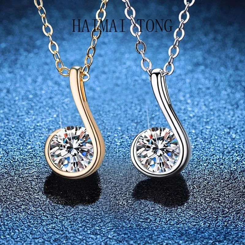 HAIMAITONG PT950 platinum European and American cross-border necklace moissanite music note pendant temperament versatile 1 cara
HAIMAITONG PT950 platinum European and American cross-border necklace moissanite music note pendant temperament versatile 1 cara