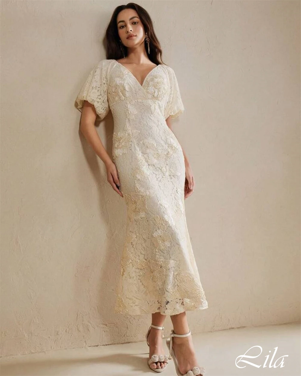 Customized V-Neck Short Sleeves Prom Dress Straight Tea Length Simple Homecoming Dress Appliques White Modern Evening Dress
Customized V-Neck Short Sleeves Prom Dress Straight Tea Length Simple Homecoming Dress Appliques White Modern Evening Dress