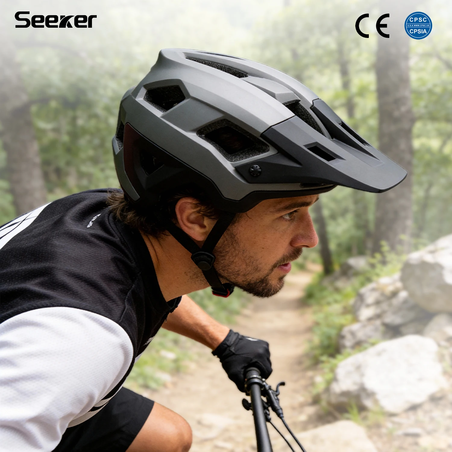 SEEKER lightweight mountain bike helmet, breathable road bike riding helmet, bicycle outdoor riding sports protective equipment
SEEKER lightweight mountain bike helmet, breathable road bike riding helmet, bicycle outdoor riding sports protective equipment