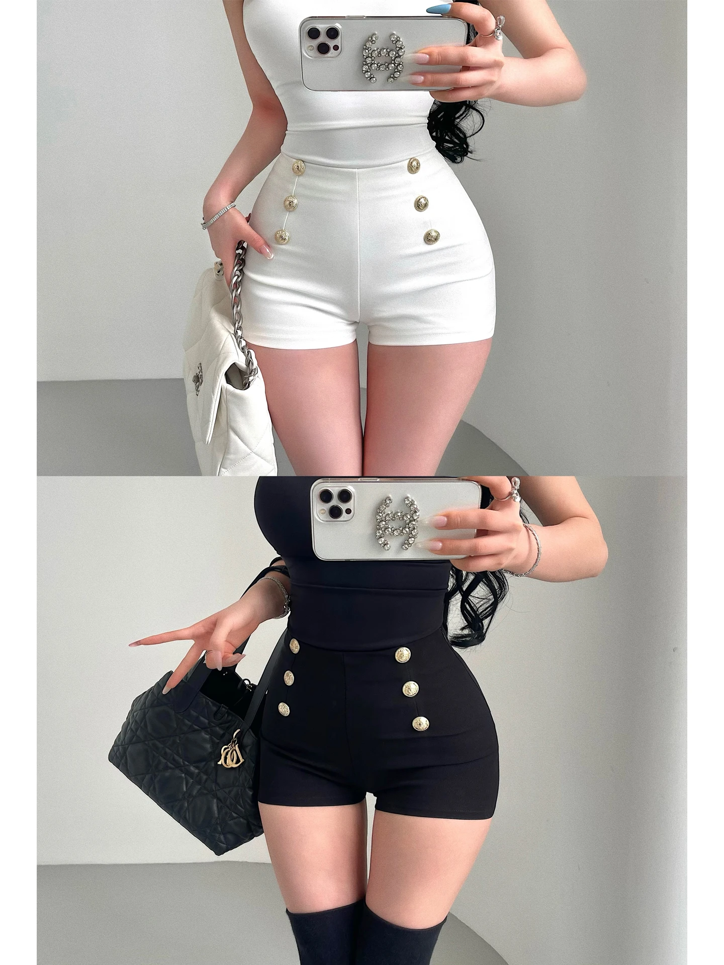 Sexy High Waist Slimming Button Decorated Wrap around Long Short Pants Korean Manhwa Style Casual Hot Pants Women's Summer Wear
Sexy High Waist Slimming Button Decorated Wrap around Long Short Pants Korean Manhwa Style Casual Hot Pants Women's Summer Wear