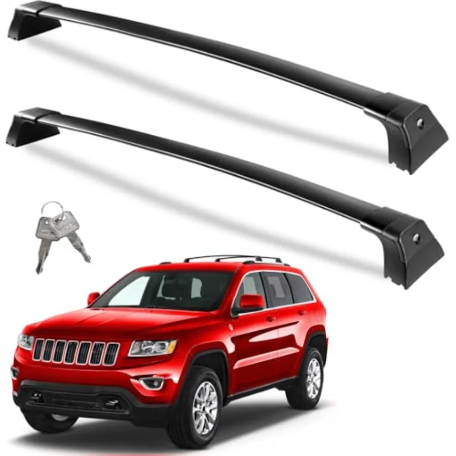 Heavy Duty 300lbs Lockable Roof Rack Cross Bars for Jeep Grand Cherokee 2011-2021 with Grooved Side Rails All-Metal Aluminum Cr
Heavy Duty 300lbs Lockable Roof Rack Cross Bars for Jeep Grand Cherokee 2011-2021 with Grooved Side Rails All-Metal Aluminum Cr