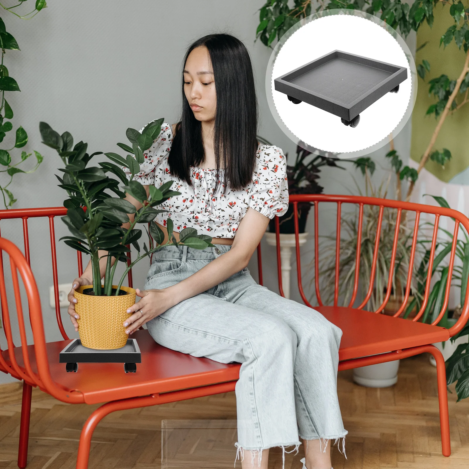 Plant Pot Holder Tray with 360-Degree Casters Rolling Plant Base for Neat Clean Floor in Home Garden Use Flowerpot Dolly
Plant Pot Holder Tray with 360-Degree Casters Rolling Plant Base for Neat Clean Floor in Home Garden Use Flowerpot Dolly