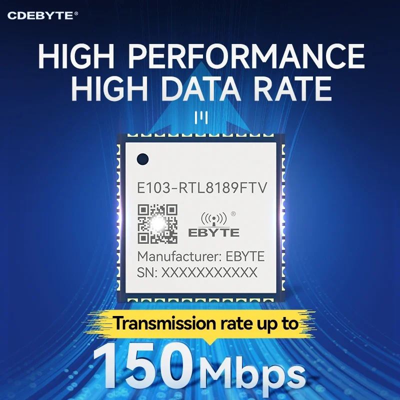 2.4GHz WiFi Module RTL8189FTV 22dBm Stamp Hole CDEBYTE E103-RTL8189FTV SDIO Wireless Transparent Transmission
2.4GHz WiFi Module RTL8189FTV 22dBm Stamp Hole CDEBYTE E103-RTL8189FTV SDIO Wireless Transparent Transmission