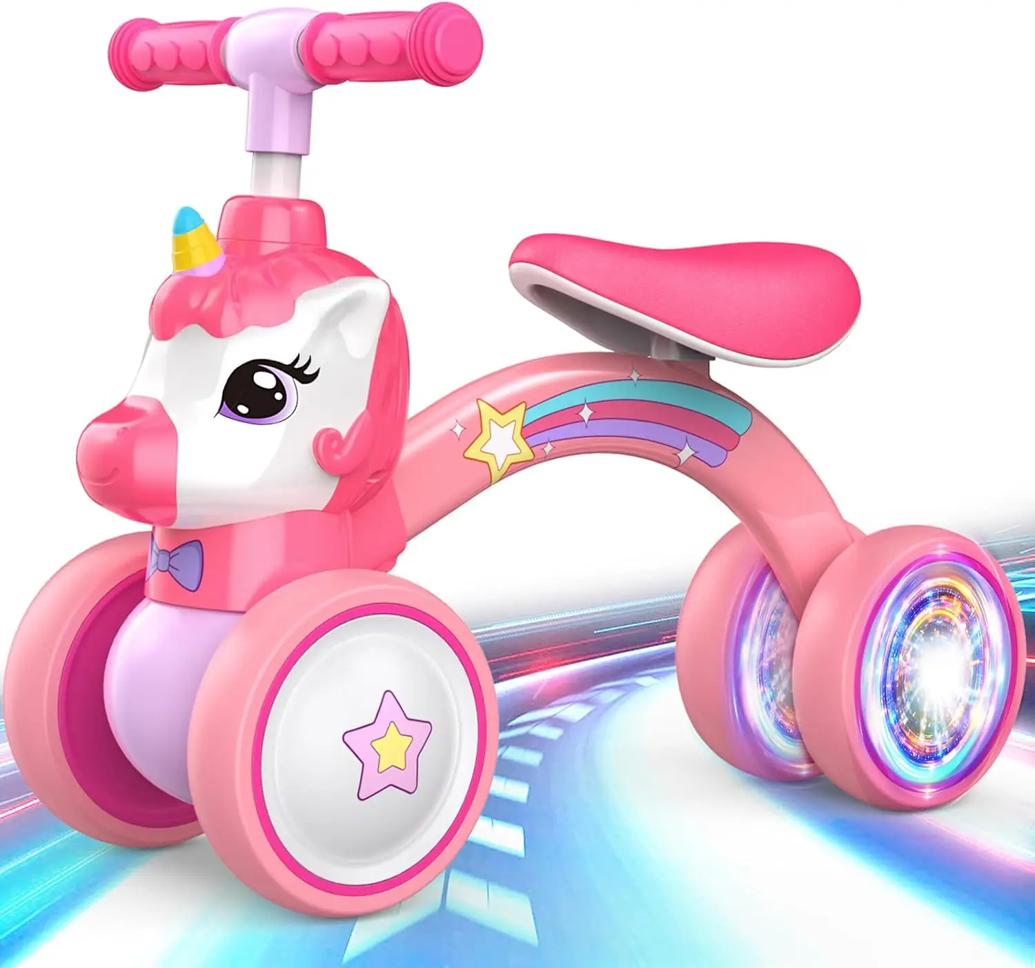 Unicorn Baby Balance Bike for 1-2 Year Old Toddler Girls, Ride On Toys with Light Up Silent Wheels, No Pedal First Bike
Unicorn Baby Balance Bike for 1-2 Year Old Toddler Girls, Ride On Toys with Light Up Silent Wheels, No Pedal First Bike
