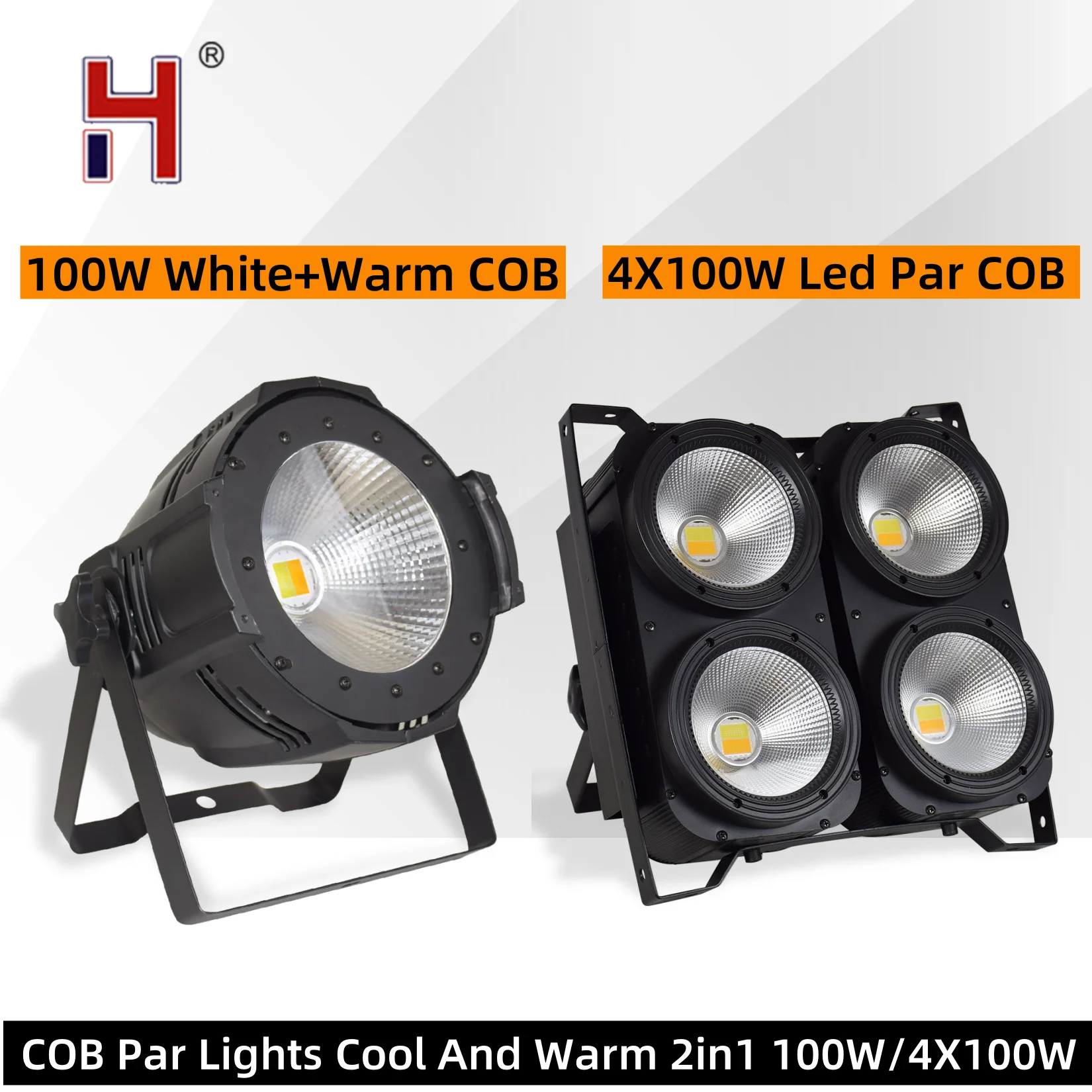 HongYi LED Blinder Light 4 Eyes 4x100W/100W Audience Stage Lighting COB Cool And Warm White Strobe Wash Beam Effect DMX DJ Light
HongYi LED Blinder Light 4 Eyes 4x100W/100W Audience Stage Lighting COB Cool And Warm White Strobe Wash Beam Effect DMX DJ Light