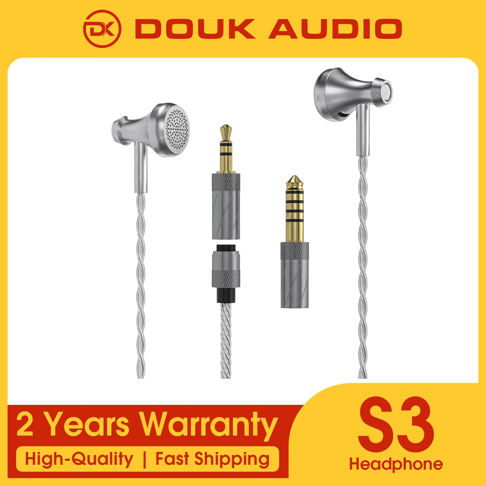 Douk Audio S3 HiFi Wired Earbuds Dynamic Driver In-Ear Headphone with 3.5/4.4mm Swappable Plug
Douk Audio S3 HiFi Wired Earbuds Dynamic Driver In-Ear Headphone with 3.5/4.4mm Swappable Plug