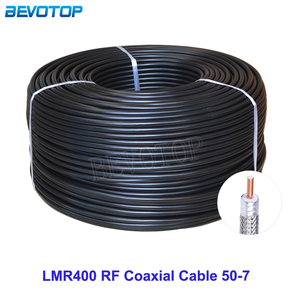 Black LMR400 Cable 50 Ohm 50-7 RF Coaxial Pigtail High Quality Low Loss LMR-400 RF Coax Cable Jumper Cord 1M-200M BEVOTOP
Black LMR400 Cable 50 Ohm 50-7 RF Coaxial Pigtail High Quality Low Loss LMR-400 RF Coax Cable Jumper Cord 1M-200M BEVOTOP