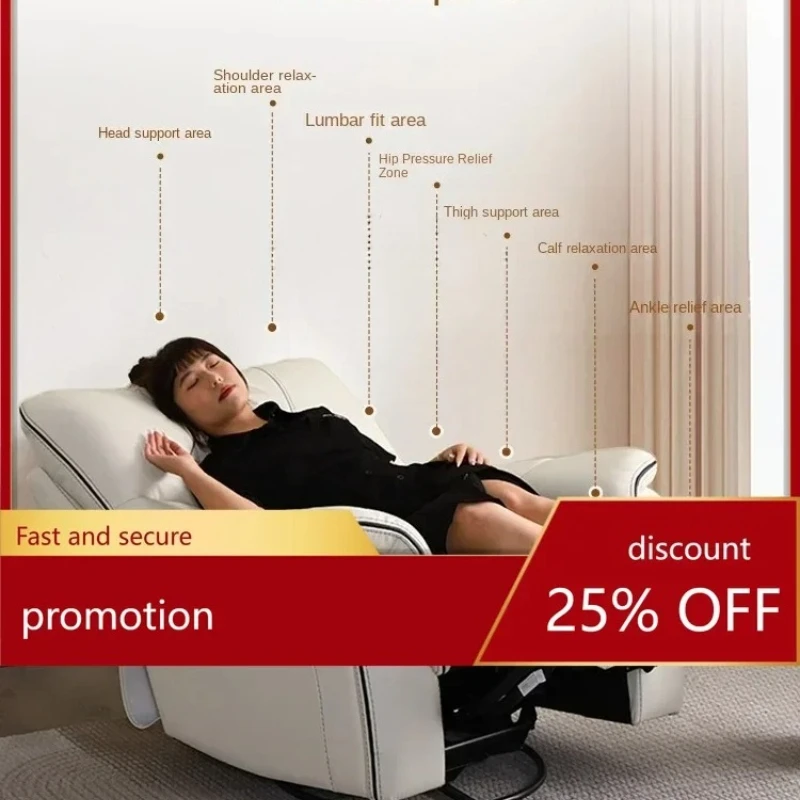 Electric Multi-Functional Single Watching Sofa First Class Lazy Reclining Rocking Chair First Layer Cowhide Leather
Electric Multi-Functional Single Watching Sofa First Class Lazy Reclining Rocking Chair First Layer Cowhide Leather