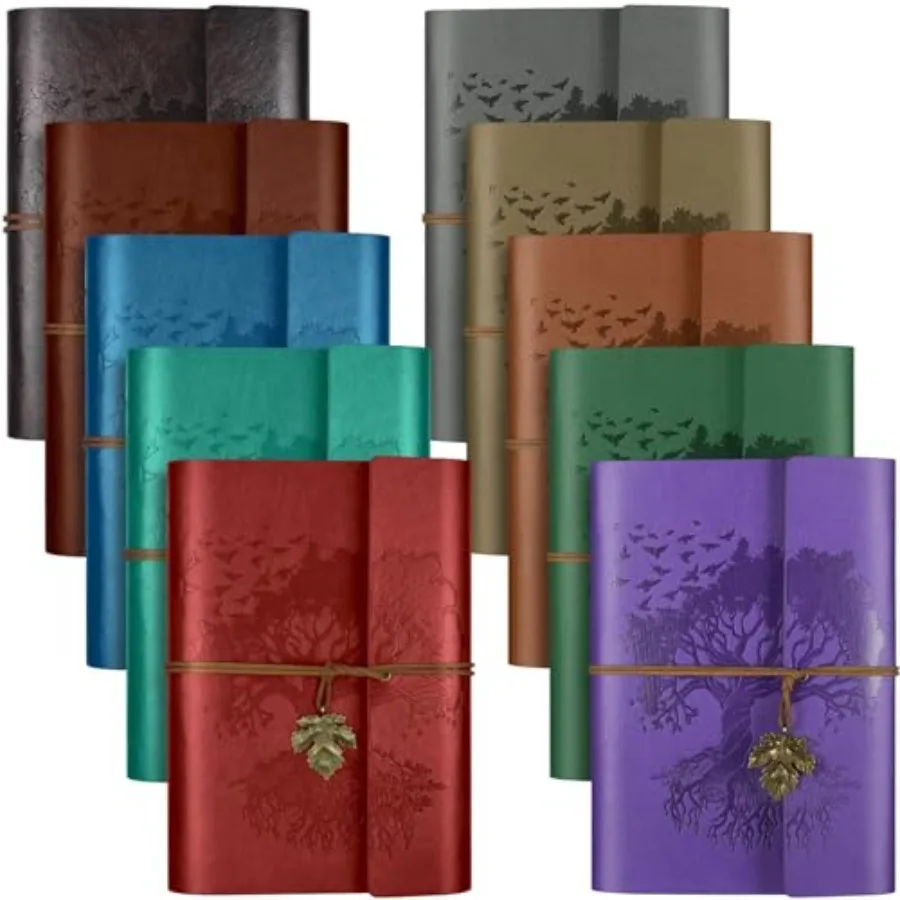 10 Pack PU Leather Journal Notebook, Refillable Journal Bulk, Vintage Travel Journals for Writing, Gift Diary Journal for Women
10 Pack PU Leather Journal Notebook, Refillable Journal Bulk, Vintage Travel Journals for Writing, Gift Diary Journal for Women