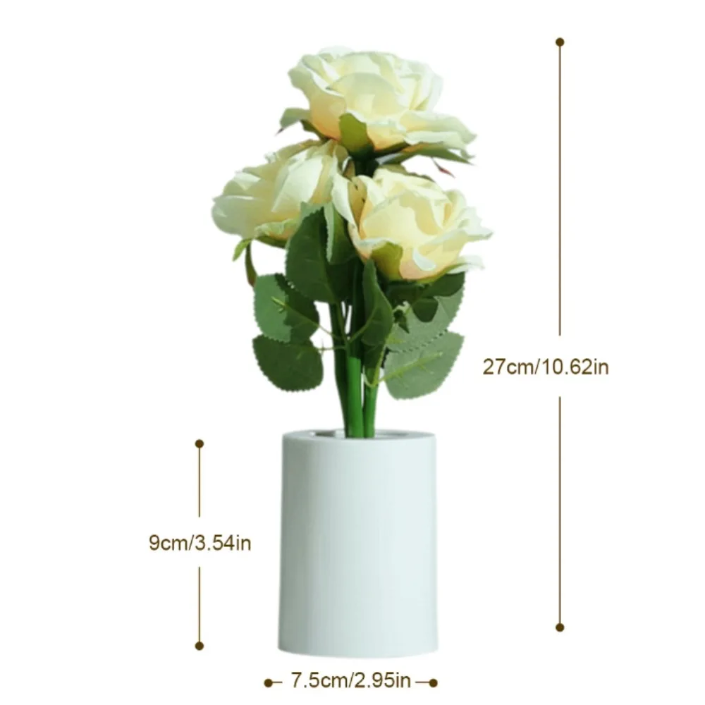 LED Light Source LED Chinese Rose Table Lamp Simulation Rose Flower Battery Operated Battery Operated Night Light 3 Head Design
LED Light Source LED Chinese Rose Table Lamp Simulation Rose Flower Battery Operated Battery Operated Night Light 3 Head Design