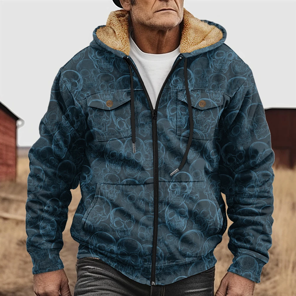 Christmas Skull Skeleton Print Men's Halloween Hooded Warm Coat Jackets Pockets Fall Costume Winter Party Outerwear Trending
Christmas Skull Skeleton Print Men's Halloween Hooded Warm Coat Jackets Pockets Fall Costume Winter Party Outerwear Trending