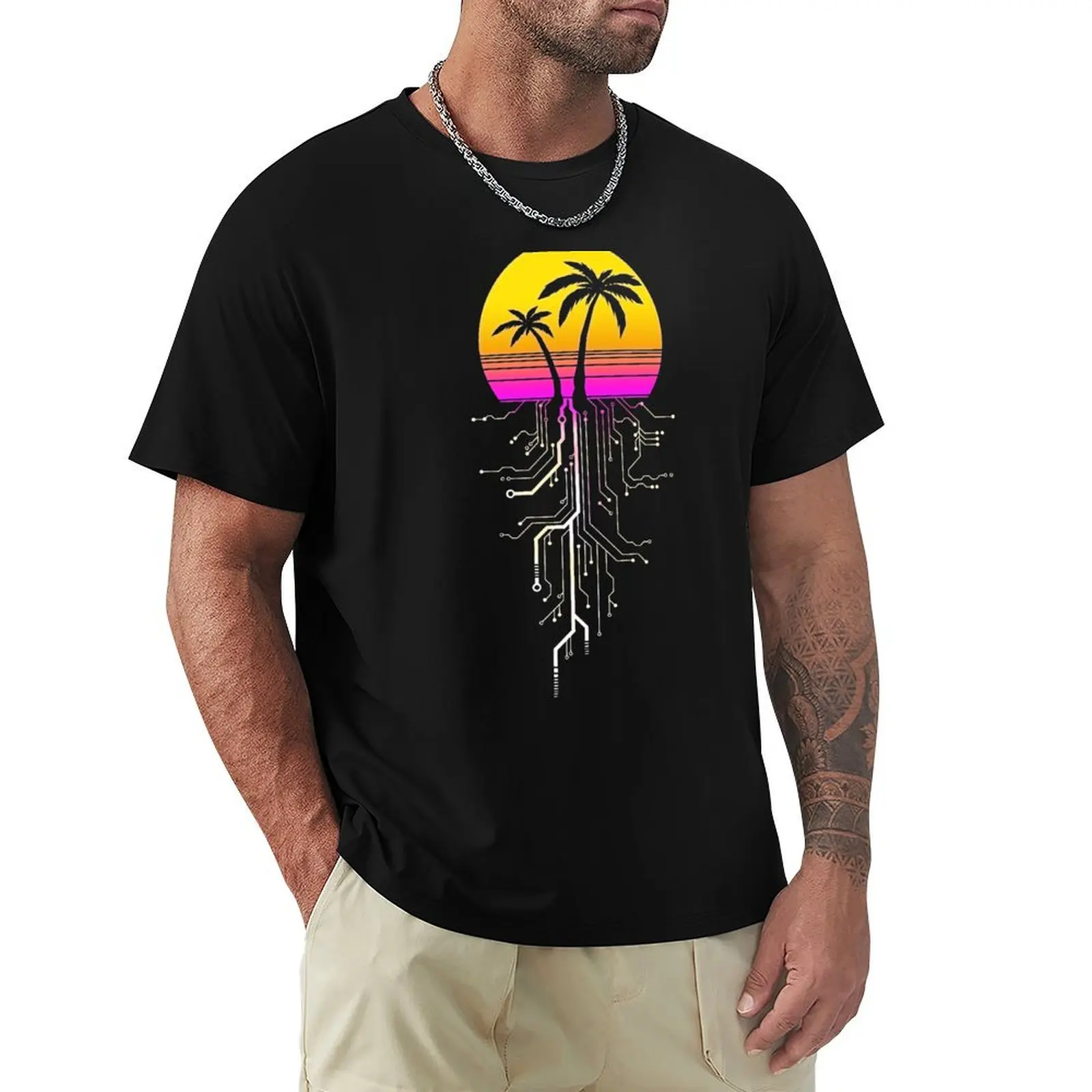 Palm Tree Synth Sunrise T-Shirt street wear anime t shirts anime clothes Personalized t-shirt fitted t shirts for men
Palm Tree Synth Sunrise T-Shirt street wear anime t shirts anime clothes Personalized t-shirt fitted t shirts for men