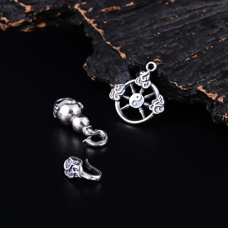 An Authentic Fine Handmade Auspicious Cloud Gourd Buckle Tai Chi OT Ring Pendant Tibetan Flame for DIY Bracelet Scholar Charms
An Authentic Fine Handmade Auspicious Cloud Gourd Buckle Tai Chi OT Ring Pendant Tibetan Flame for DIY Bracelet Scholar Charms