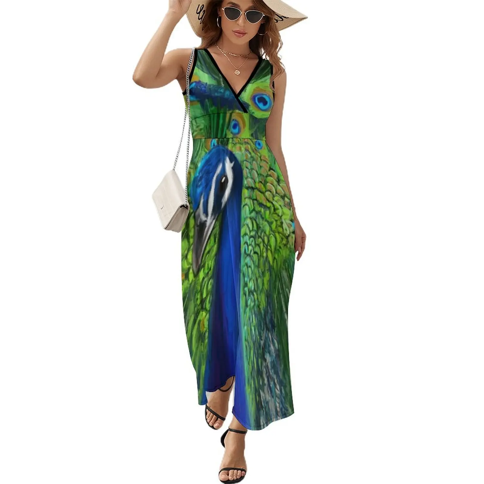 Peacock Sleeveless Dress wedding dresses for woman birthday dress for women Women's skirt
Peacock Sleeveless Dress wedding dresses for woman birthday dress for women Women's skirt