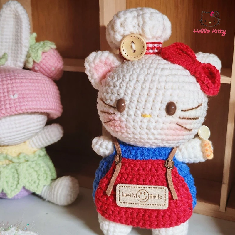Cartoon Hello Kitty Keychain Kawaii Handmade Crochet Hook Chef KT Cat Pendant Unique Anime Doll Dopamine Accessories Girls Gifts
Cartoon Hello Kitty Keychain Kawaii Handmade Crochet Hook Chef KT Cat Pendant Unique Anime Doll Dopamine Accessories Girls Gifts