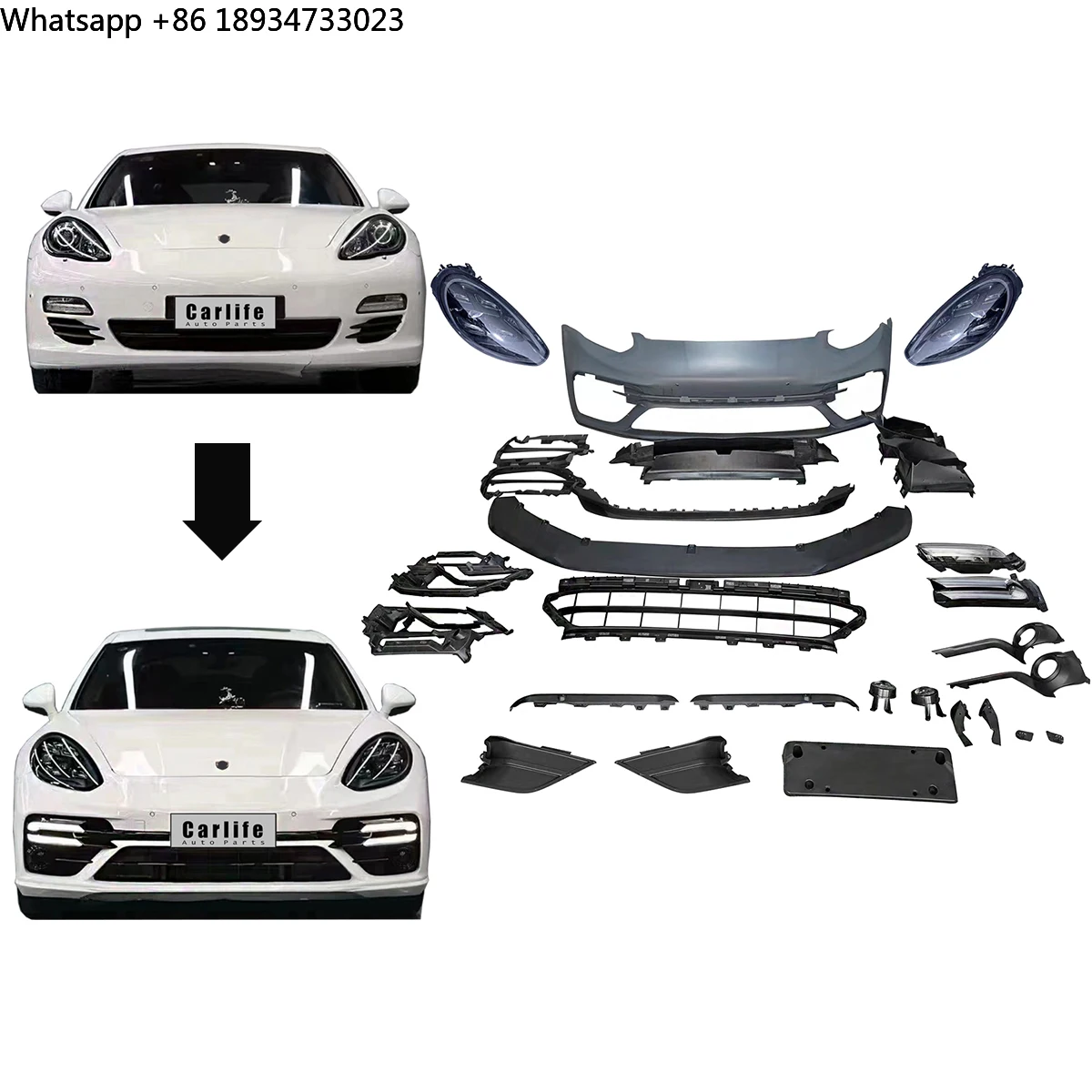 Комплект кузова для Porsche Panamera 970 2008-2016, обновление до 971 Turbo S, модель подтяжки переднего бампера, фара
Комплект кузова для Porsche Panamera 970 2008-2016, обновление до 971 Turbo S, модель подтяжки переднего бампера, фара