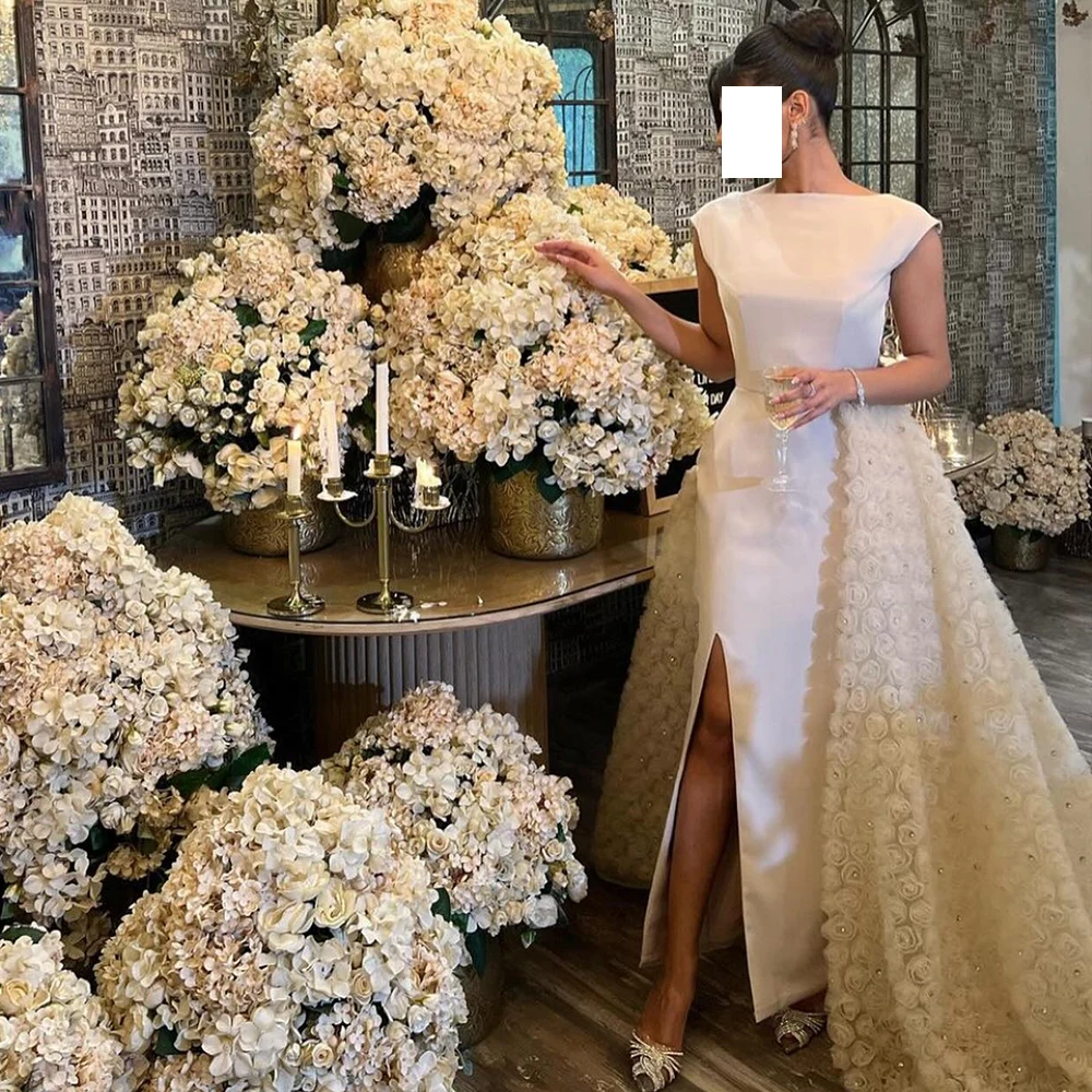 Customized Graceful Crystal Flowers Off the Shoulder Jersey Evening Dresses Delicate Boat Neck Short Sleeves Straight Prom Dress
Customized Graceful Crystal Flowers Off the Shoulder Jersey Evening Dresses Delicate Boat Neck Short Sleeves Straight Prom Dress