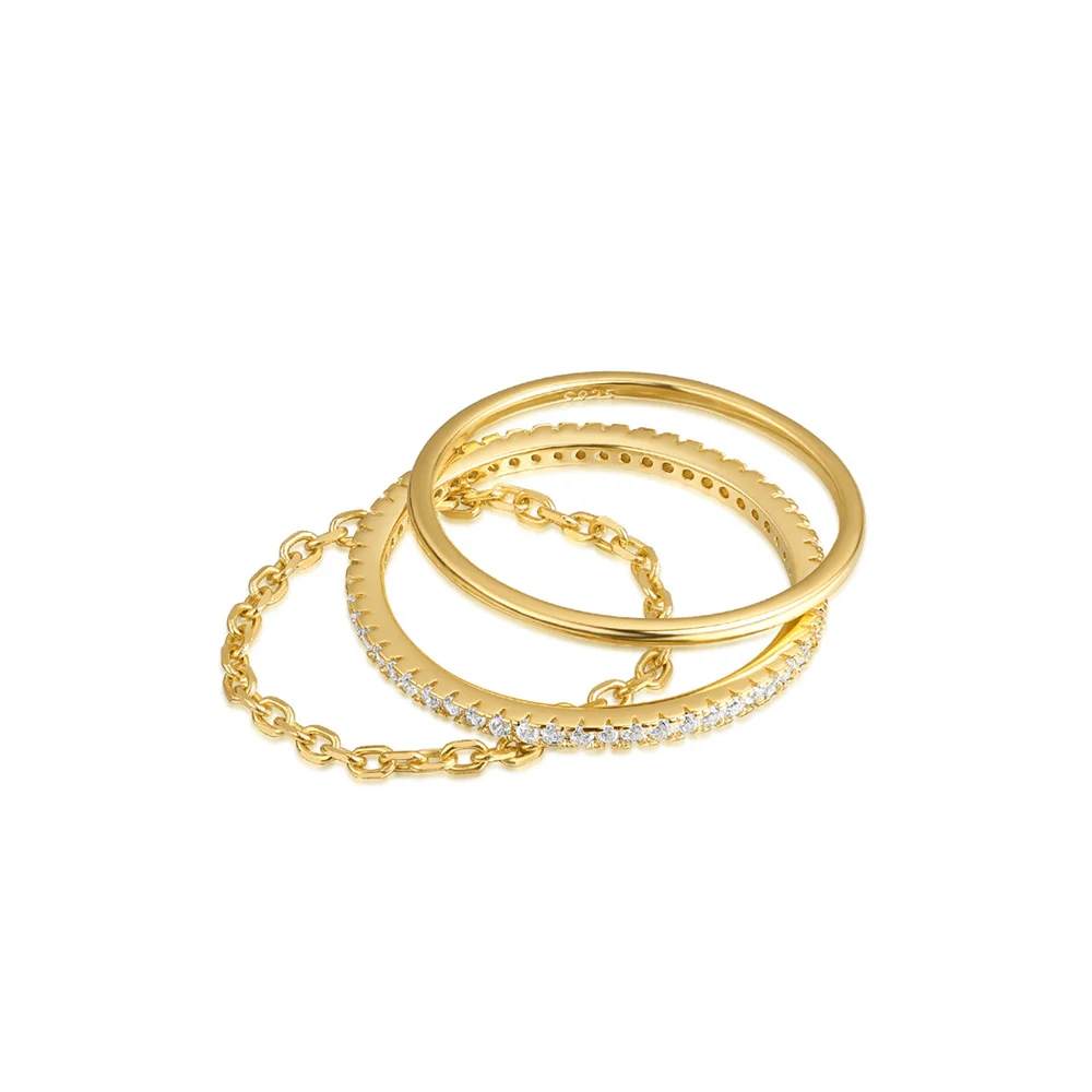 BOAKO 925 Sterling Silver European And American Style 3 Pieces 1 Set Of Plain Circle Zircon Women's Ring High-end Accessory
BOAKO 925 Sterling Silver European And American Style 3 Pieces 1 Set Of Plain Circle Zircon Women's Ring High-end Accessory