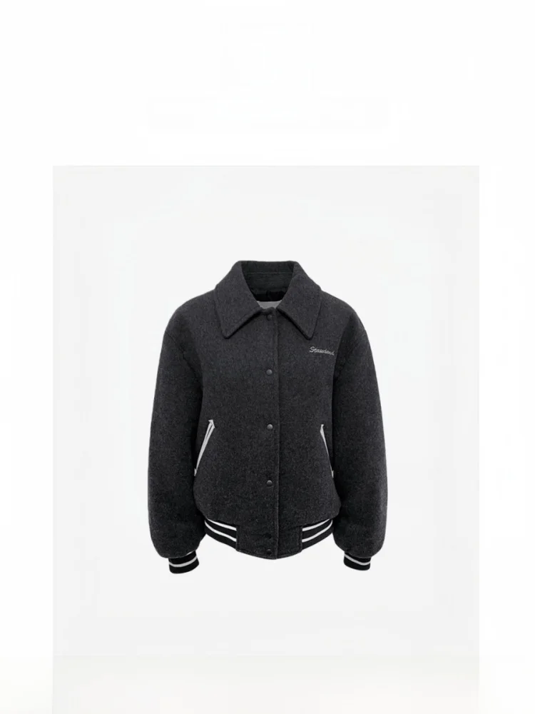 TheBarnnet Baby College Sle, тонкое хлопковое шерстяное пальто с вышивкой, повседневное свободное длинное пальто, женская модная верхняя одежда
TheBarnnet Baby College Sle, тонкое хлопковое шерстяное пальто с вышивкой, повседневное свободное длинное пальто, женская модная верхняя одежда