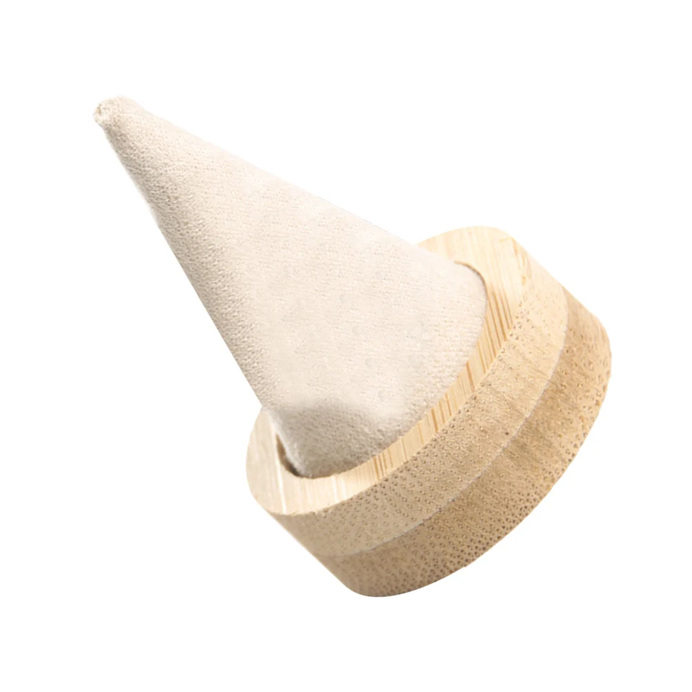 Solid Wood Ring Display Stand Beige Holder Rack Jewelry Storage Cone Creative Fingertips Shape Valentines Birthday
Solid Wood Ring Display Stand Beige Holder Rack Jewelry Storage Cone Creative Fingertips Shape Valentines Birthday