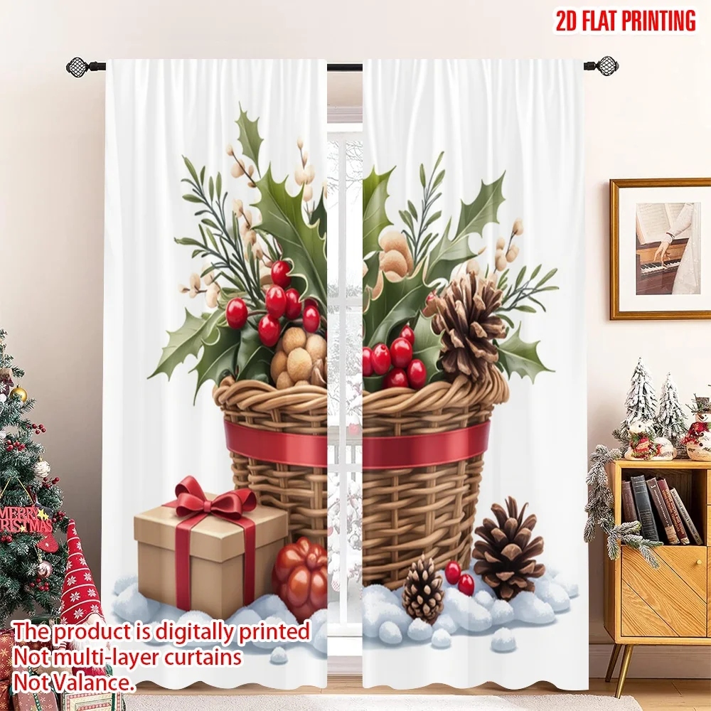 2pcs 2D flat printing Christmas Curtains Christmas Gift Basket Holly Berries_a 100% Polyester Without Electricity Spring Use for
2pcs 2D flat printing Christmas Curtains Christmas Gift Basket Holly Berries_a 100% Polyester Without Electricity Spring Use for