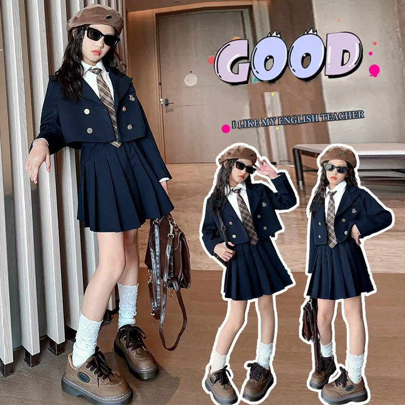 Girl Clothes Set Size 4-11Y Kid Dresses Set Child 3-Pieces Of Coat Top+Shirt+Skirt Bottom JK Uniform Set Toddler Girl Dress Suit
Girl Clothes Set Size 4-11Y Kid Dresses Set Child 3-Pieces Of Coat Top+Shirt+Skirt Bottom JK Uniform Set Toddler Girl Dress Suit