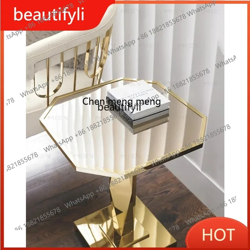 A85 Light Luxury Stainless Steel Mirror Light Gold Sofa Side Table Living Room Simple Metal Side Table
A85 Light Luxury Stainless Steel Mirror Light Gold Sofa Side Table Living Room Simple Metal Side Table