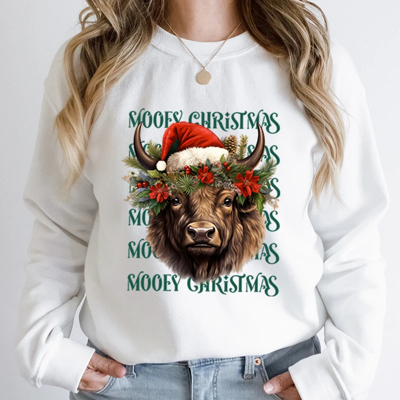 Women Fashion Creative Cow Mooey Christmas Print Pullovers For Women Funny Long Sleeve Christmas Plus Size Hoodeless Sweatshirts
Women Fashion Creative Cow Mooey Christmas Print Pullovers For Women Funny Long Sleeve Christmas Plus Size Hoodeless Sweatshirts