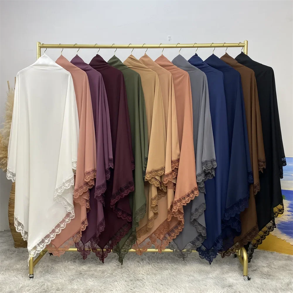 Eid Ramadan One Layer Long Khimar High Quality Lace Muslim Islamic Clothing Prayer Hijab Veil Sleeveless Tops Burqa Abaya Scarf
Eid Ramadan One Layer Long Khimar High Quality Lace Muslim Islamic Clothing Prayer Hijab Veil Sleeveless Tops Burqa Abaya Scarf