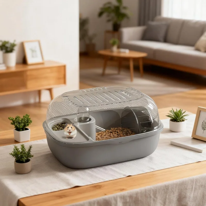 Вилла Золотой Медведь, безопасная и вместительная, оснащенная игровыми элементами, мелким хабитом хомяка, изготовлен из акрила.
Вилла Золотой Медведь, безопасная и вместительная, оснащенная игровыми элементами, мелким хабитом хомяка, изготовлен из акрила.