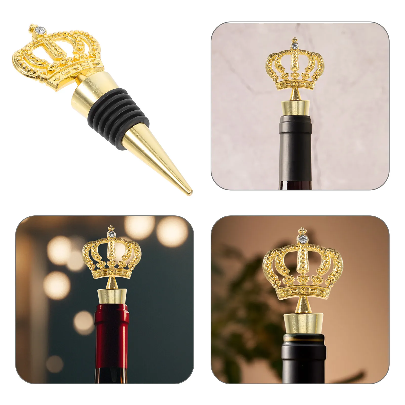 Elegant Stopper Alloy Decorative Golden Bottle Plug Wine Sealer for Birthday Party Wedding Gatherings
Elegant Stopper Alloy Decorative Golden Bottle Plug Wine Sealer for Birthday Party Wedding Gatherings