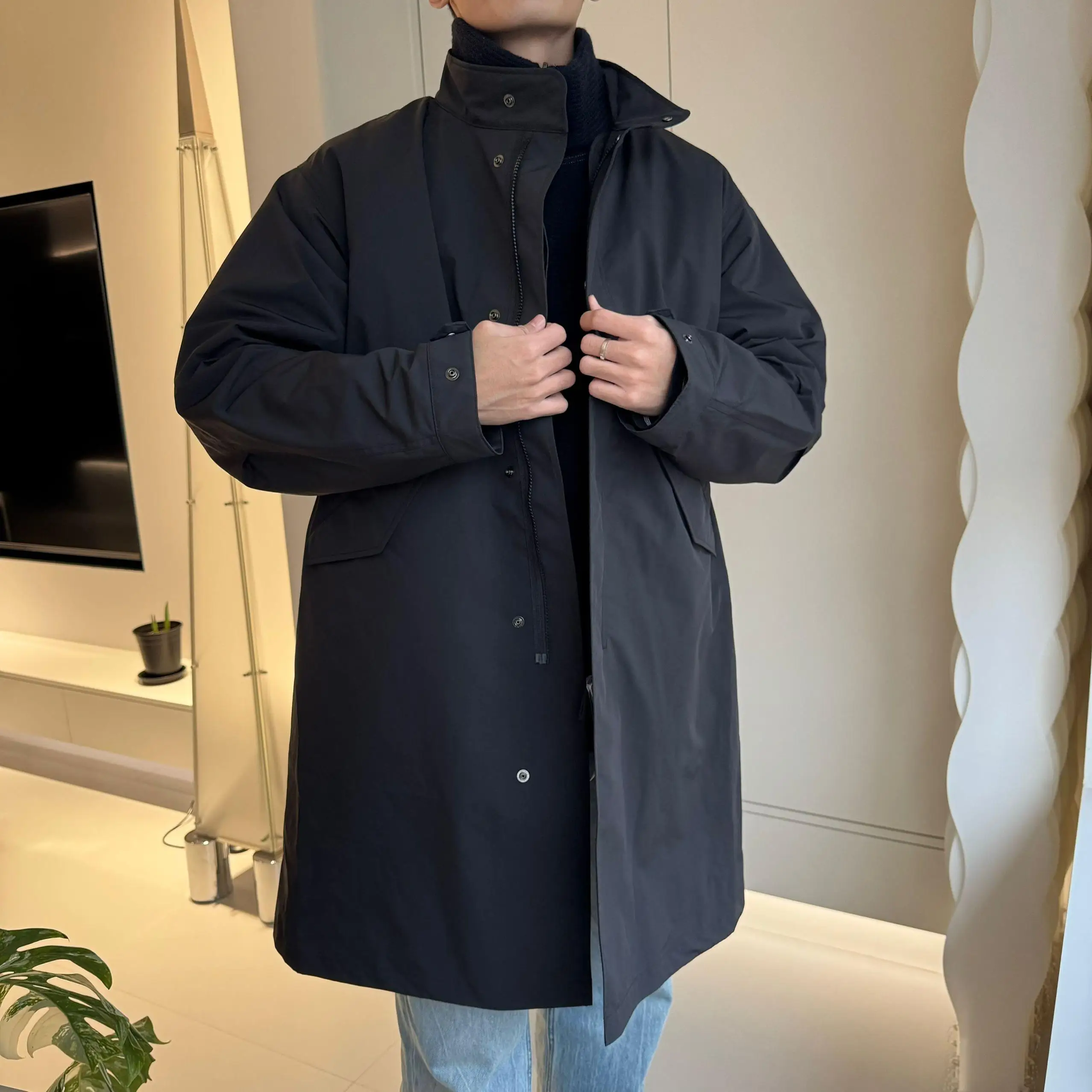 Men's Long Length Stand Collar Windproof Detachable Layered Coat Youth Faion Outerwear Autumn Season Zipper Closure C...
Men's Long Length Stand Collar Windproof Detachable Layered Coat Youth Faion Outerwear Autumn Season Zipper Closure C...