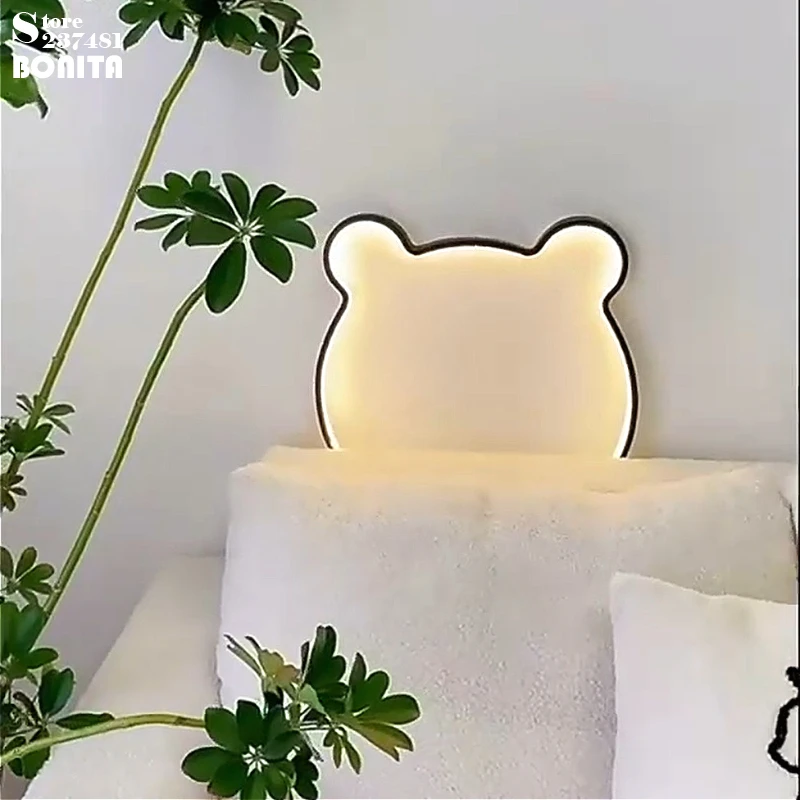 Bear Shape Wall Lamp, LED Night Light with Remote Dimming for Bedhead Nursery Decoration, Cartoon Cloud/ Rabbit Sconce Light
Bear Shape Wall Lamp, LED Night Light with Remote Dimming for Bedhead Nursery Decoration, Cartoon Cloud/ Rabbit Sconce Light