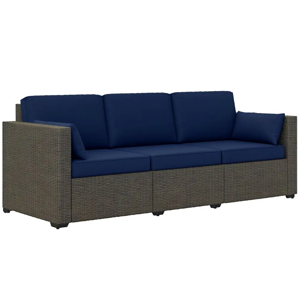 Patio Couch PE Wicker Deep Seating Outdoor Sofa with Removable Cushions, 3 Seater Rattan Sofa, Outdoor Furniture for Balcony, D
Patio Couch PE Wicker Deep Seating Outdoor Sofa with Removable Cushions, 3 Seater Rattan Sofa, Outdoor Furniture for Balcony, D