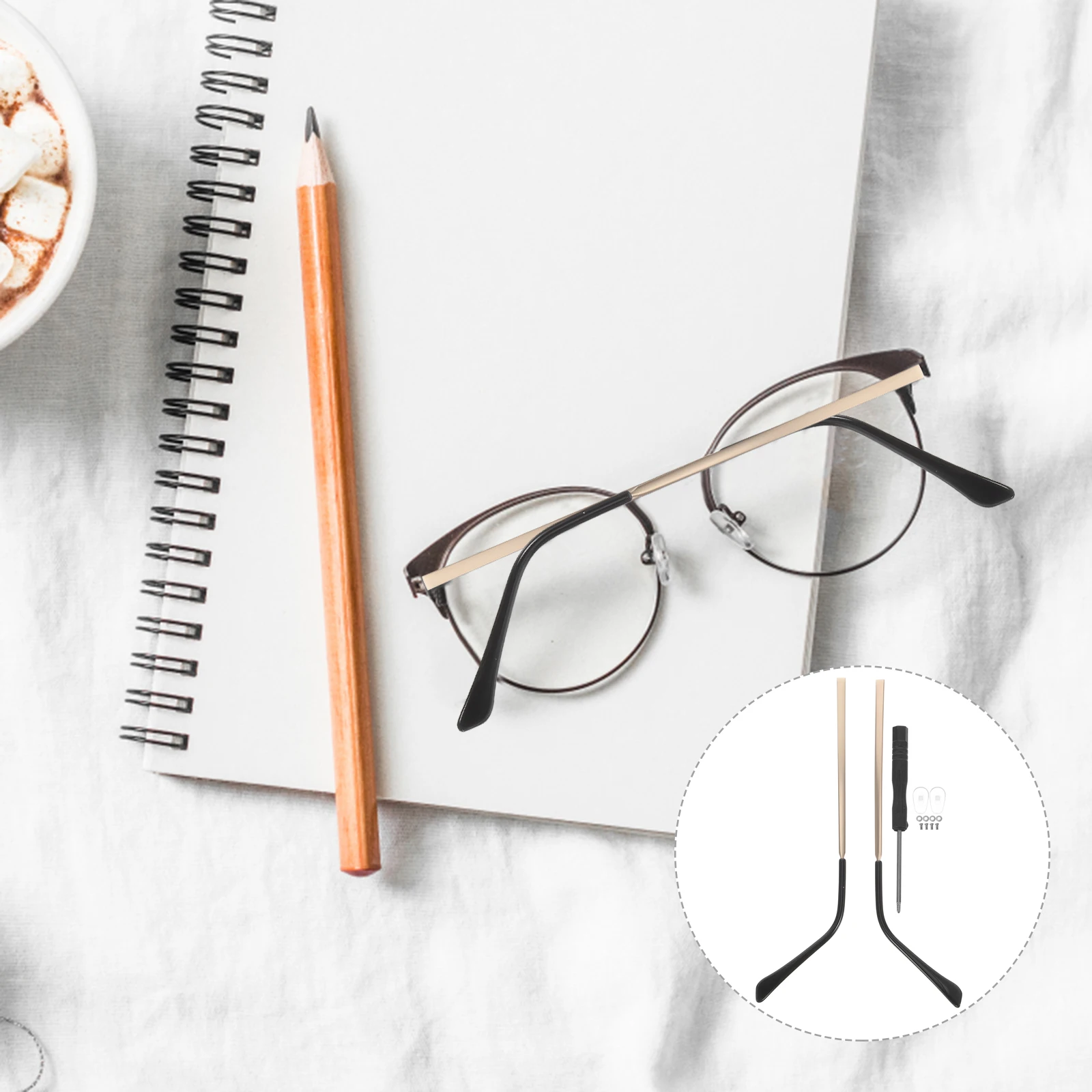 Metal Glasses Accessories Replacement Temple Arms Legs for Eyeglasses Sunglasses Universal Repair Kit Non Slip Easy Installation 
Metal Glasses Accessories Replacement Temple Arms Legs for Eyeglasses Sunglasses Universal Repair Kit Non Slip Easy Installation