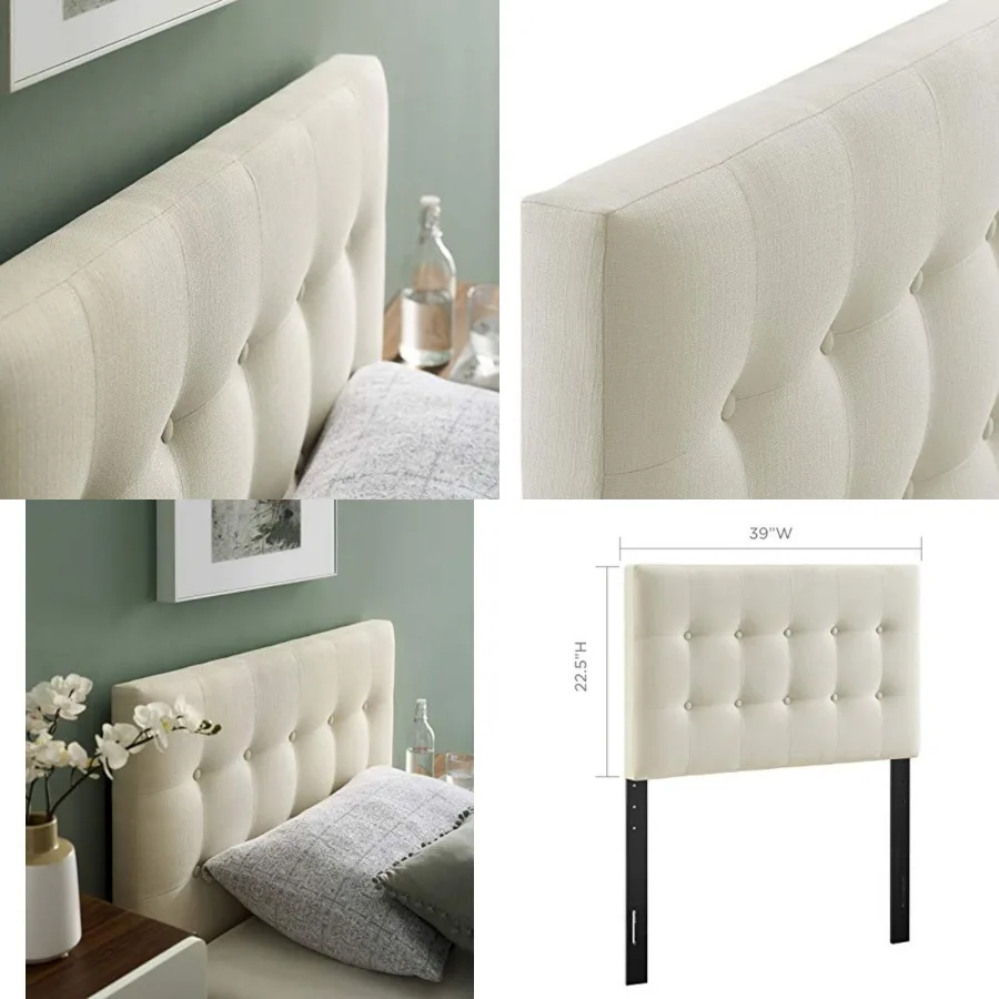 Emily Tufted Button Linen Fabric Upholstered Headboard in
Emily Tufted Button Linen Fabric Upholstered Headboard in