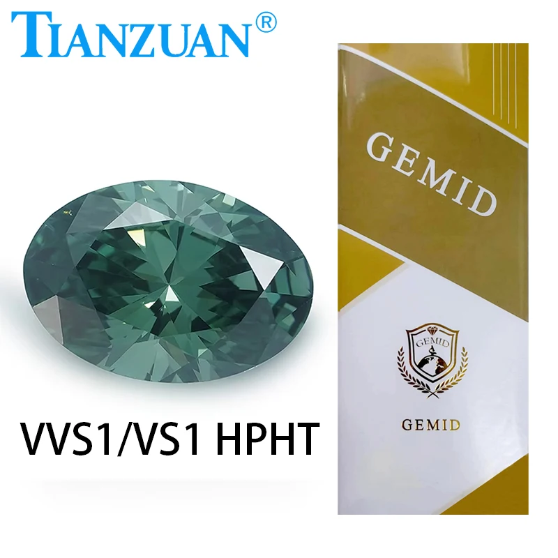 Lab Grown Diamond HPHT Oval Shape Fancy Vivid Green Color VVS1/VS1 2EX Loose Gemstone Bead with GEMID Certified
Lab Grown Diamond HPHT Oval Shape Fancy Vivid Green Color VVS1/VS1 2EX Loose Gemstone Bead with GEMID Certified