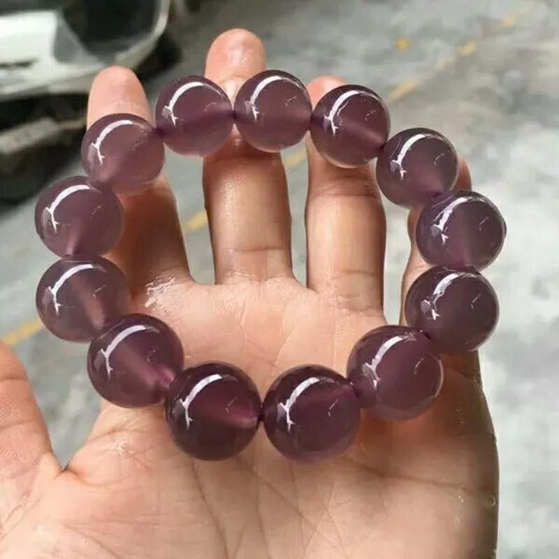 Natural High Ice Purple Agate Round Bead Single Circle Bracelet, Elegant Temperament Versatile Model
Natural High Ice Purple Agate Round Bead Single Circle Bracelet, Elegant Temperament Versatile Model