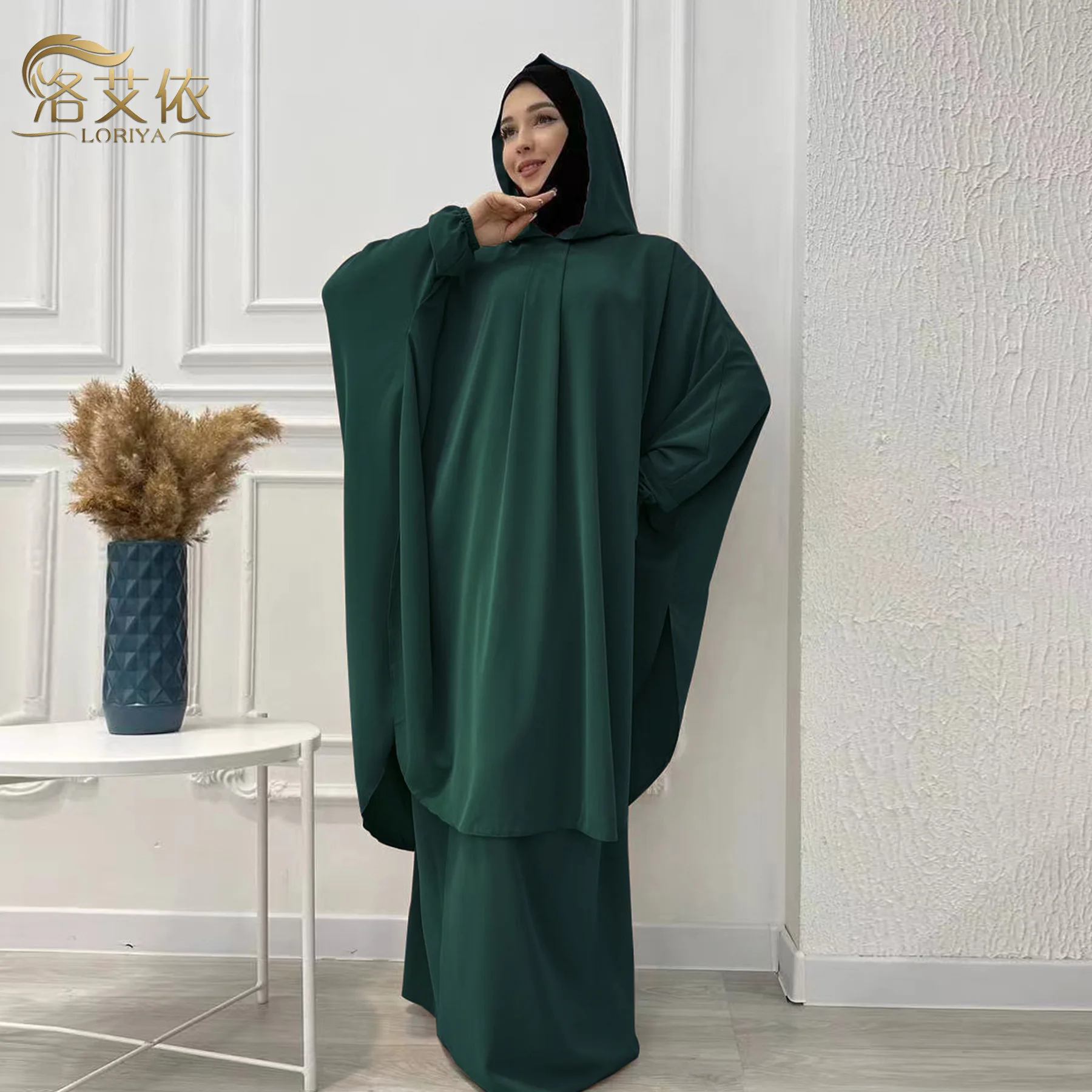 Muslim Women Long Loose Dress Solid Color Robe Set Dress Abaya Robe Dubai Middle East Turkey
Muslim Women Long Loose Dress Solid Color Robe Set Dress Abaya Robe Dubai Middle East Turkey