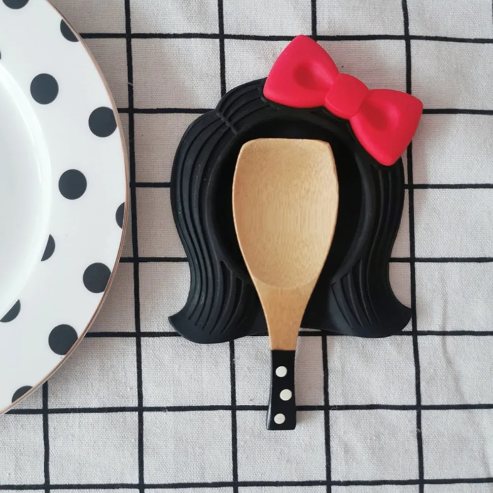 2pcs Cute Silicone Women Hair Spoon Rest Cartoon Heat Resistant Spatula Holder Thickened Utensil Holder Countertop
2pcs Cute Silicone Women Hair Spoon Rest Cartoon Heat Resistant Spatula Holder Thickened Utensil Holder Countertop
