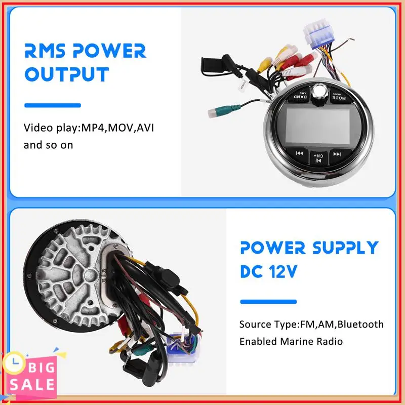 Exclusive Boat Radio MP5 Marine Stereo Source Media Player AM FM RDS Receiver Video Play Bluetooth For ATV UTV SPA RZR
Exclusive Boat Radio MP5 Marine Stereo Source Media Player AM FM RDS Receiver Video Play Bluetooth For ATV UTV SPA RZR